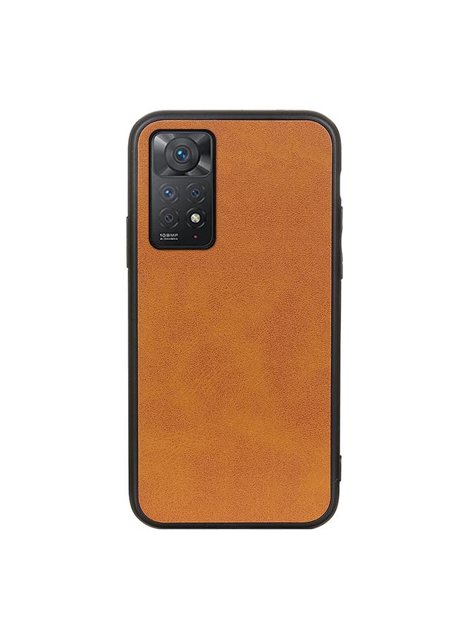 The Bros Case For Xiaomi Redmi Note 11 Pro Global Accurate Hole Two-color Calf Texture Shockproof Phone Case