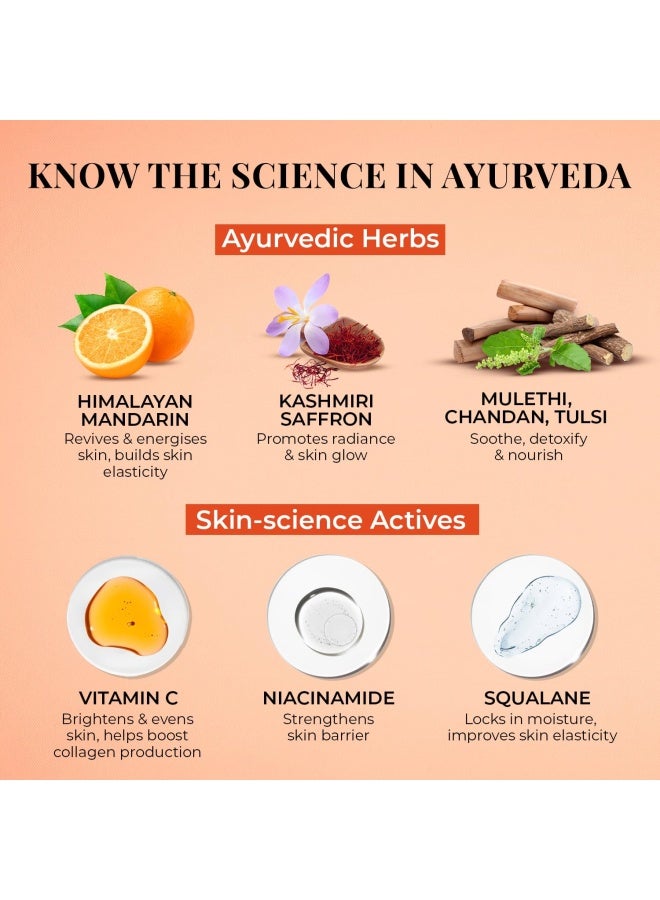 Just Herbs Radiant Glow Overnight Night Cream | 72H Moisture Lock | Firming & Brightening with Saffron, Vitamin C, Niacinamide | Non-Sticky | For All Skin Types | 50g - Image 5