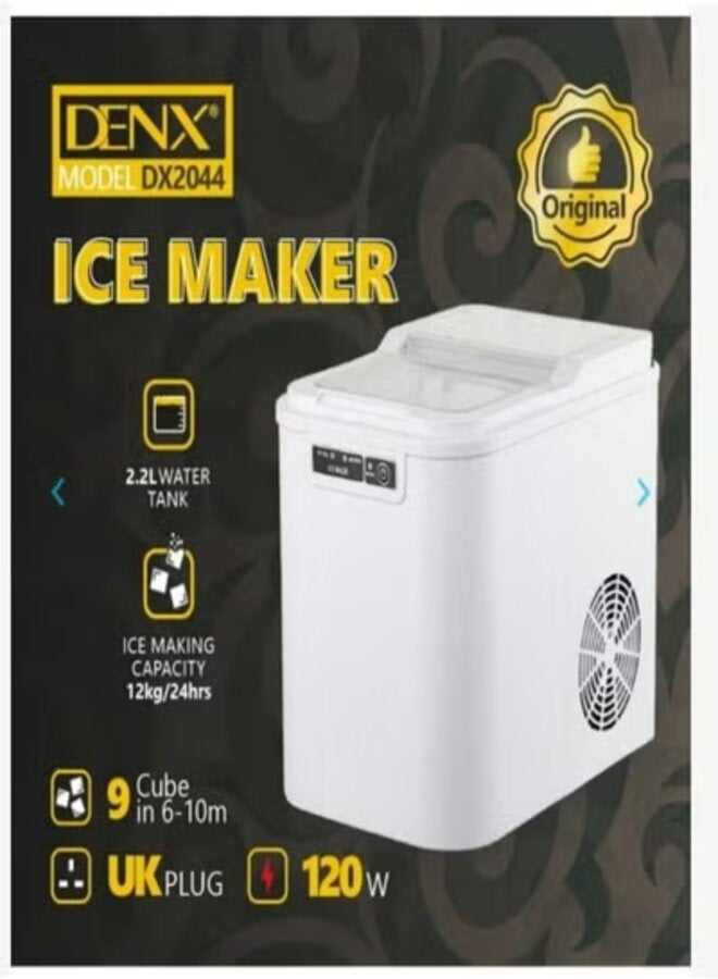 Denx Ice Maker 120W 12KG Tank 9 Cube In 6-10M - Image 2