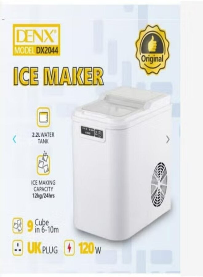 Denx Ice Maker 120W 12KG Tank 9 Cube In 6-10M - Image 1