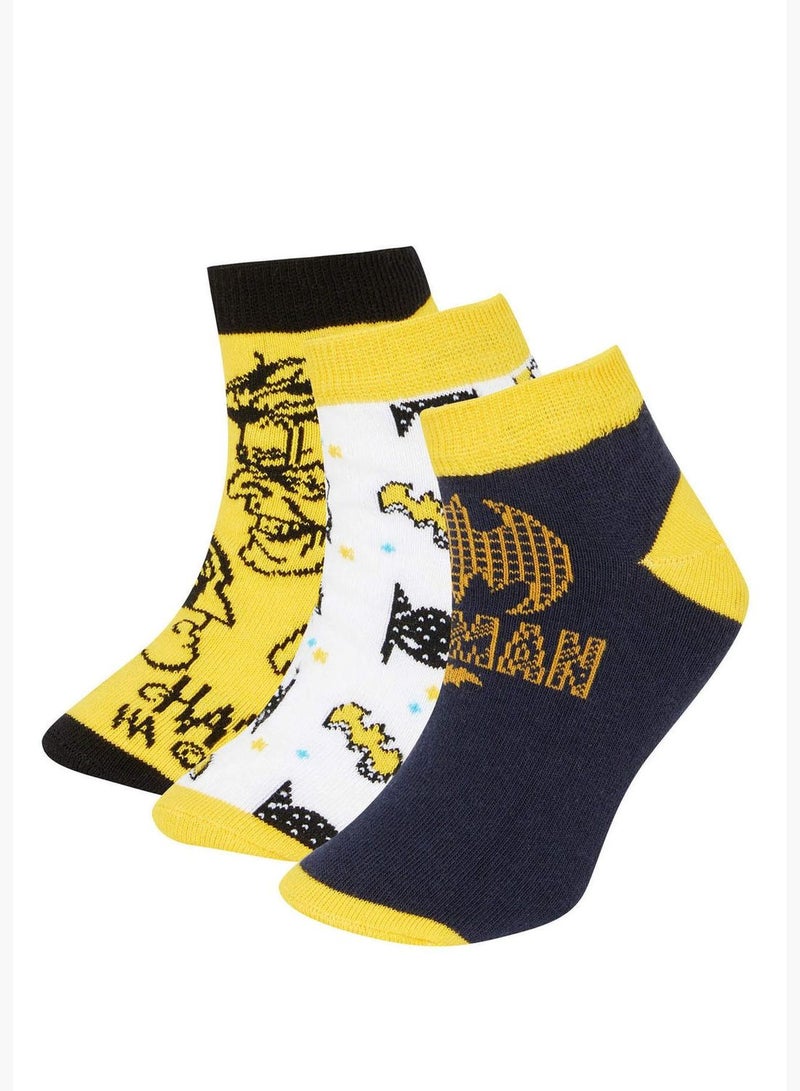 DeFacto Boy Batman Licensed Cotton 3 Pack Short Socks  - Image 1