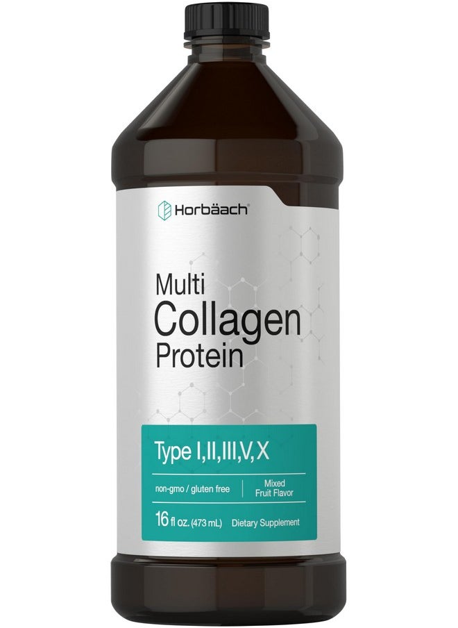 Horbaach Horbaach Multi Collagen Protein 16 fl oz | Fruit Flavor | Liquid Collagen Peptides | Type I, II, III, V, X | Non-GMO, Gluten Free Supplement  - Image 1