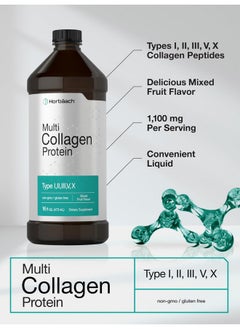Horbaach Horbaach Multi Collagen Protein 16 fl oz | Fruit Flavor | Liquid Collagen Peptides | Type I, II, III, V, X | Non-GMO, Gluten Free Supplement  - Image 4