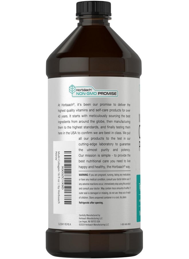 Horbaach Horbaach Multi Collagen Protein 16 fl oz | Fruit Flavor | Liquid Collagen Peptides | Type I, II, III, V, X | Non-GMO, Gluten Free Supplement  - Image 3