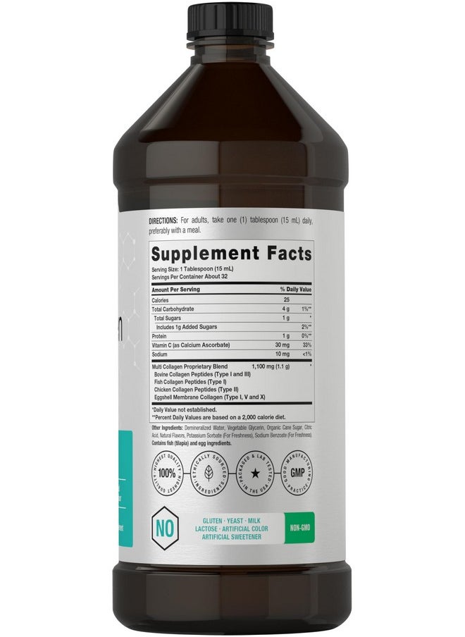 Horbaach Horbaach Multi Collagen Protein 16 fl oz | Fruit Flavor | Liquid Collagen Peptides | Type I, II, III, V, X | Non-GMO, Gluten Free Supplement  - Image 2