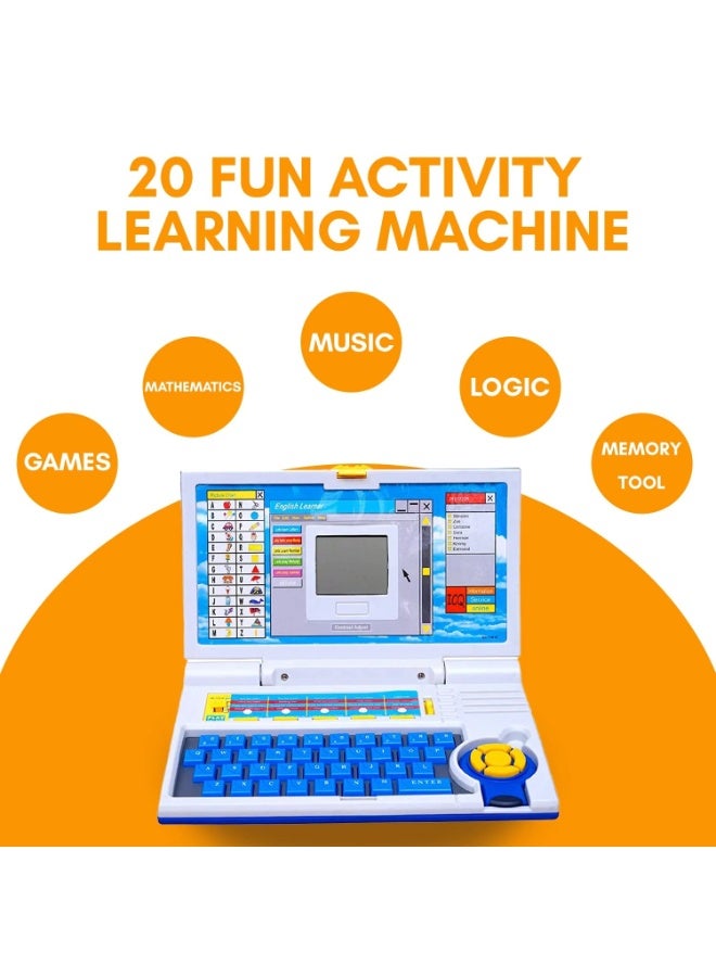 Kids Educational Laptop Toy – Interactive English Learning Computer with Mouse & 20 Fun Activities – Teaches Spelling, Alphabet, Numbers, Music & Educational Games – Early Learning Laptop for Kids, Toddlers & Children – Best Gift for Boys & Girls - Image 2