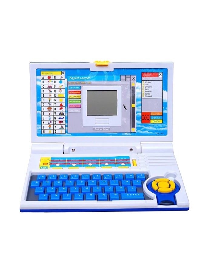 Kids Educational Laptop Toy – Interactive English Learning Computer with Mouse & 20 Fun Activities – Teaches Spelling, Alphabet, Numbers, Music & Educational Games – Early Learning Laptop for Kids, Toddlers & Children – Best Gift for Boys & Girls - Image 1