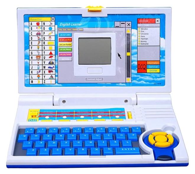 Kids Educational Laptop Toy – Interactive English Learning Computer with Mouse & 20 Fun Activities – Teaches Spelling, Alphabet, Numbers, Music & Educational Games – Early Learning Laptop for Kids, Toddlers & Children – Best Gift for Boys & Girls - Image 1