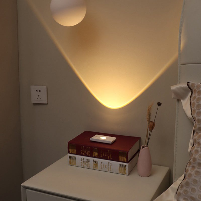 Motion Sensor LED Night Light: White Rechargeable Magnetic Attraction - Intelligent Sensing Compact Design for Bedroom, Wall and Cabinet Use - Image 2