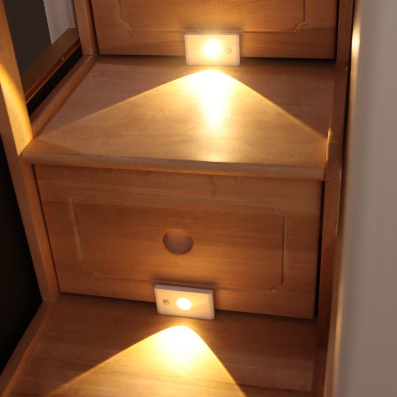 Motion Sensor LED Night Light: White Rechargeable Magnetic Attraction - Intelligent Sensing Compact Design for Bedroom, Wall and Cabinet Use - Image 4