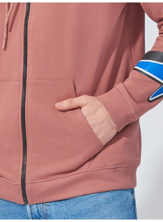 Maniac  Maniac Mens Printed Hooded Neck Full Zip Full Sleeve White Onion Cotton Sweatshirt for Men | Best Price UAE