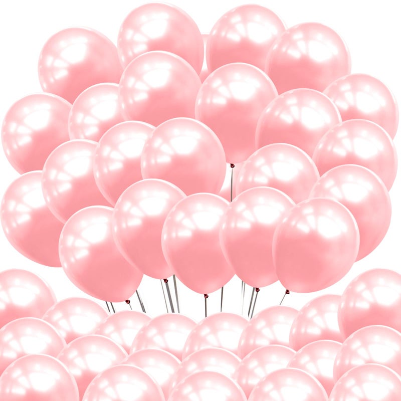 Neo LOONS® 100 pcs 5" Pearl Light Pink Premium Latex Balloons - Great for Kids, Adult Birthdays, Weddings, Receptions, Baby Showers, Water Fights, or Any Celebration - Image 1