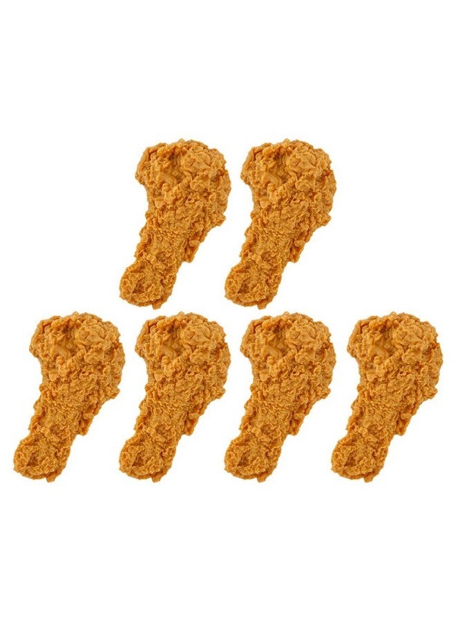 Hemoton Home Decor Home Decor Realistic Food Fried Chicken 6pcs Fake Fried Chicken Legs Simulation Drumstick Decorations for Kitchen Home Decoraciones para Salas De Casa Wallet Keychain - Image 1