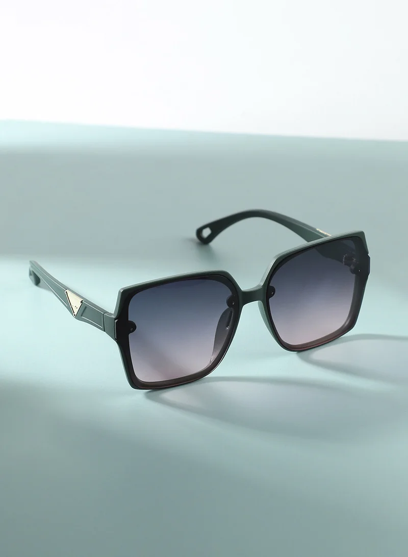 صوص هاوت Gradient Oversized Sunglasses - Forest Green