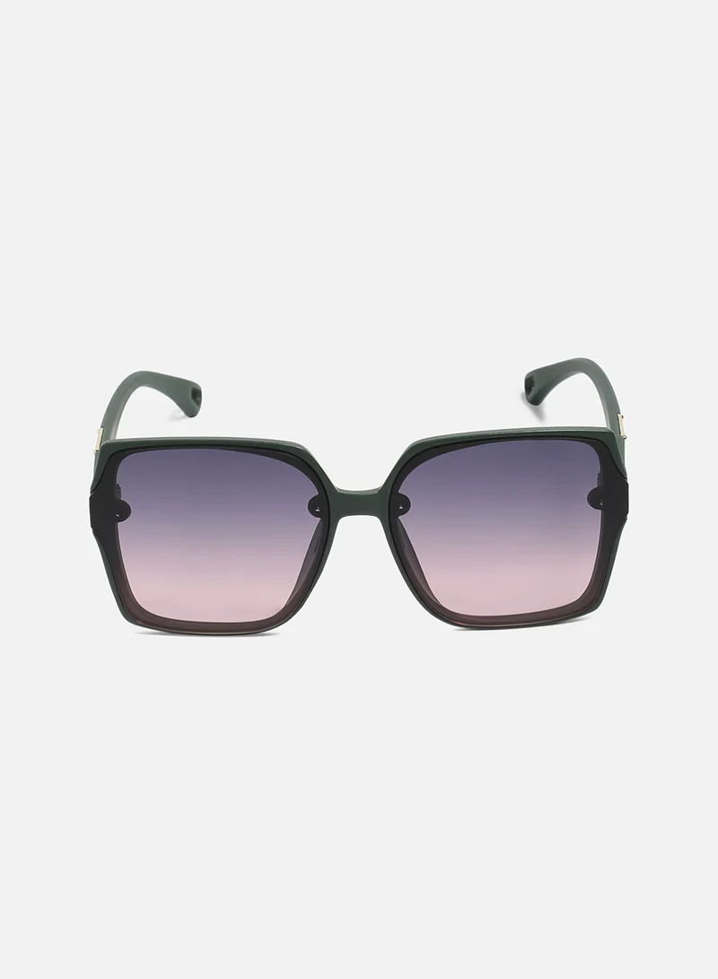 صوص هاوت Gradient Oversized Sunglasses - Forest Green