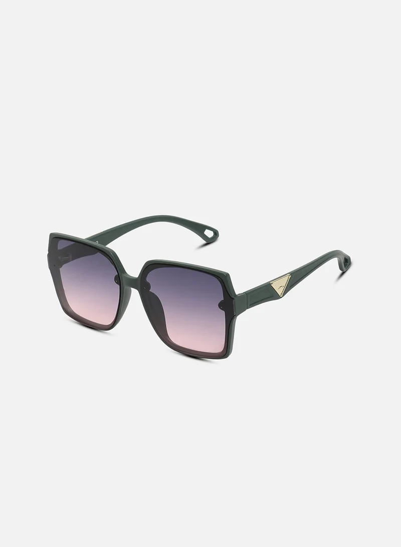صوص هاوت Gradient Oversized Sunglasses - Forest Green