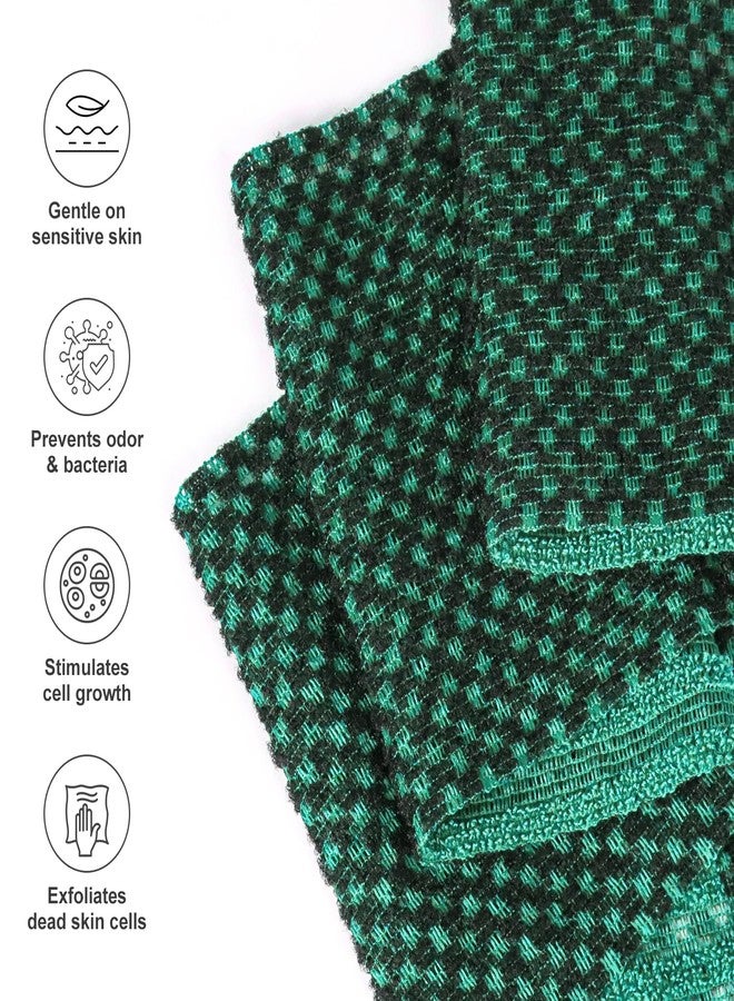 Yiclick Dual-Textured Exfoliating Washcloth Towel - Back Scrubber for Use in Shower Bath, Exfoliating Body Scrubber Exfoliator, Japanese Exfoliate Loofah Lufa Sponge Wash Cloth for Women Men - Image 2