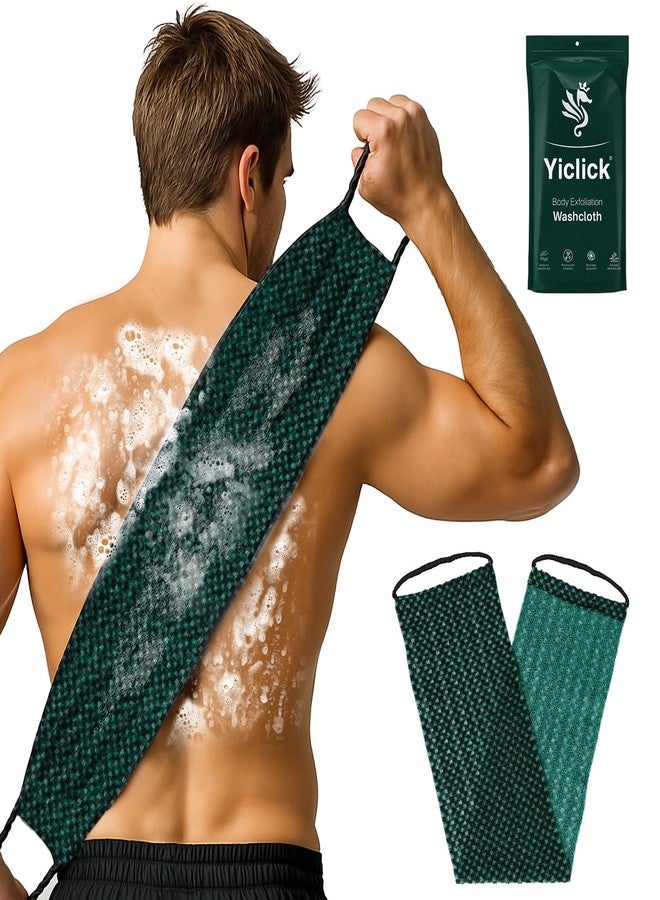 Yiclick Dual-Textured Exfoliating Washcloth Towel - Back Scrubber for Use in Shower Bath, Exfoliating Body Scrubber Exfoliator, Japanese Exfoliate Loofah Lufa Sponge Wash Cloth for Women Men - Image 1