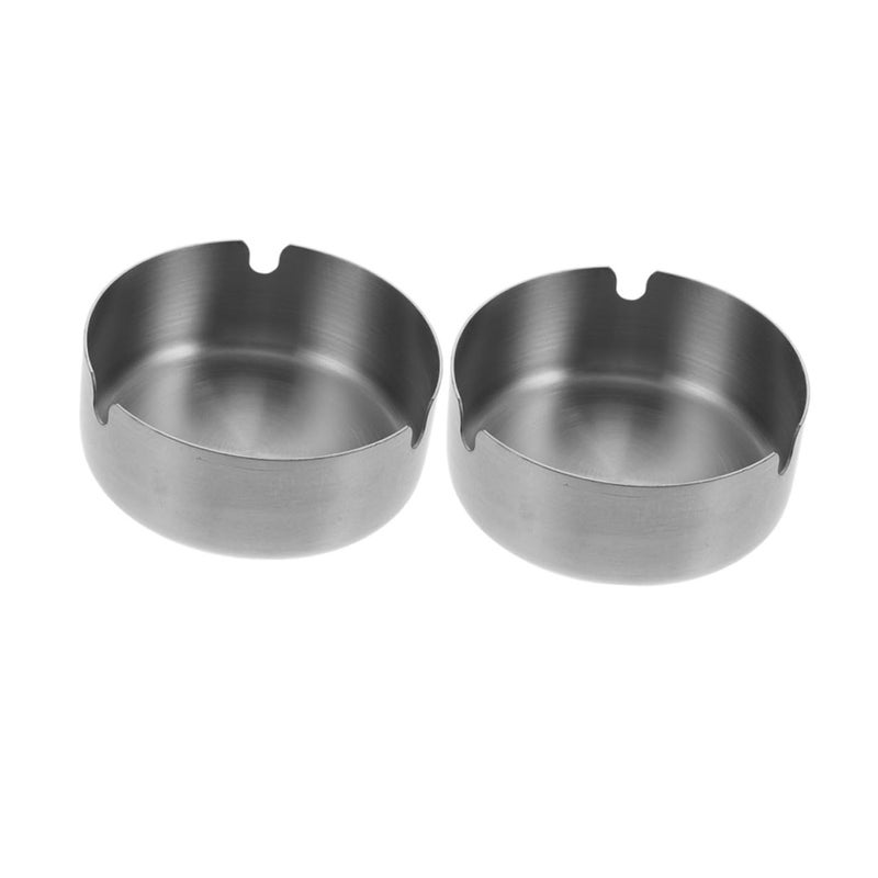 Stainless Steel Round Ashtray For Indoor Outdoor Home Office And Patio Use - Image 2