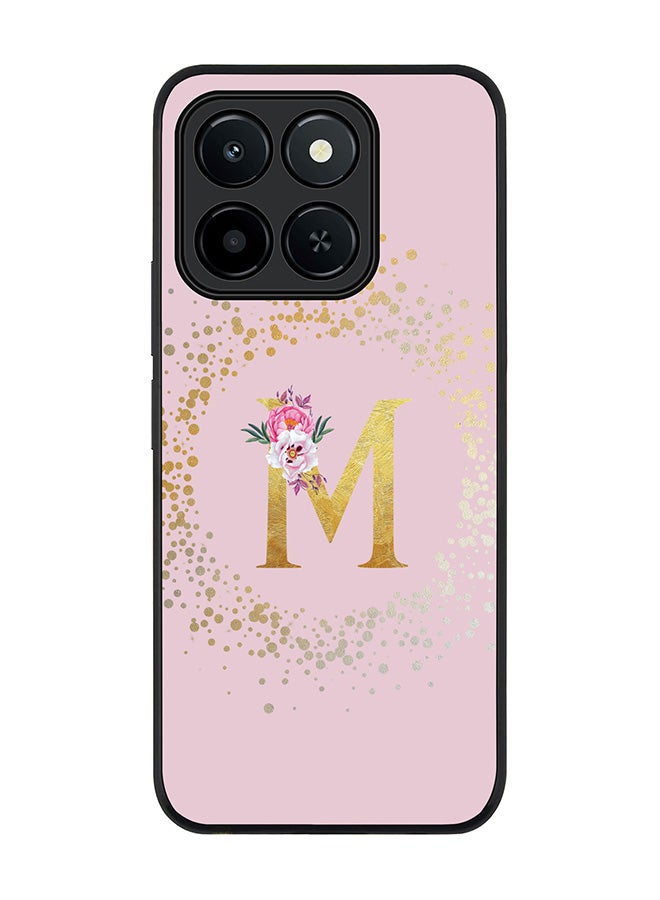 Stylizedd For Honor X6c Case,Slim fit Camera Protection, Shockproof Thin Phone cover  - Custom Monogram Floral - M  (Pink )