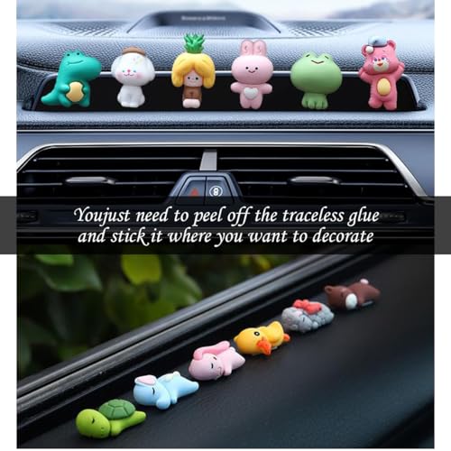 Zytiqt 12Pcs Car Decoration Items Interior, Miniature Car Dashboard Accessories Toys, Cute Mini Cartoon Auto Toy for Dashboard Decor, DIY Crafts and Gift Giving - Image 5