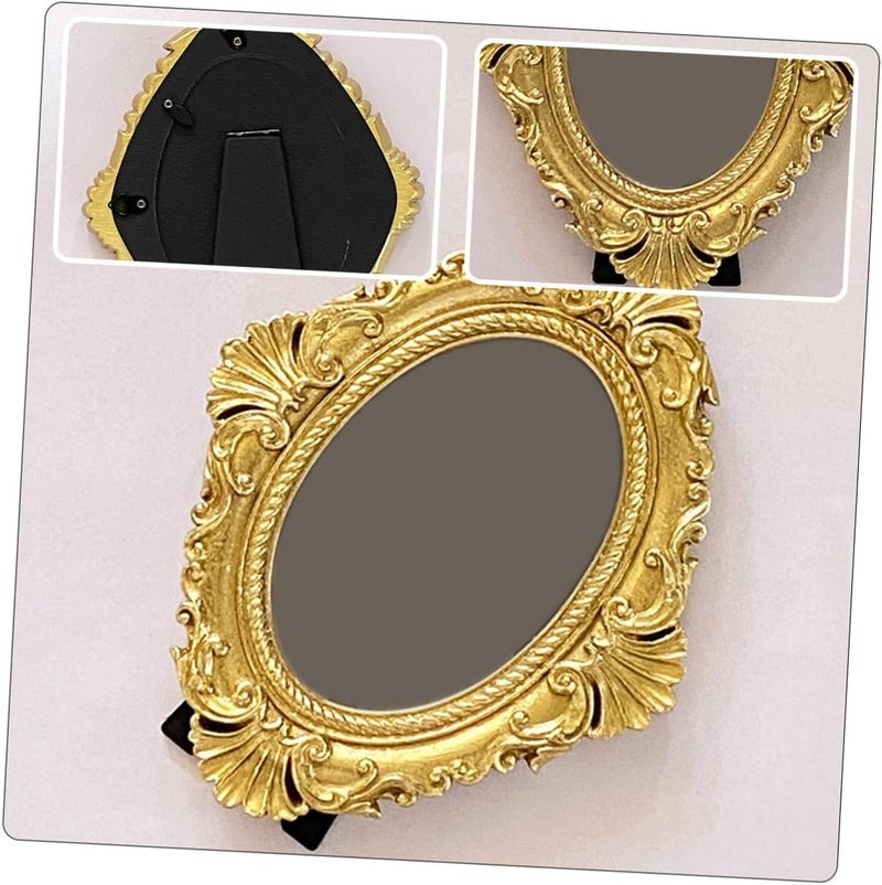 Healifty Vintage Resin Picture Frame Ornament Antique Decorative Photo Frame for Tabletop and Wall, Retro Style Resin Material, Home Décor for Bedroom and Living Room Display - Image 5