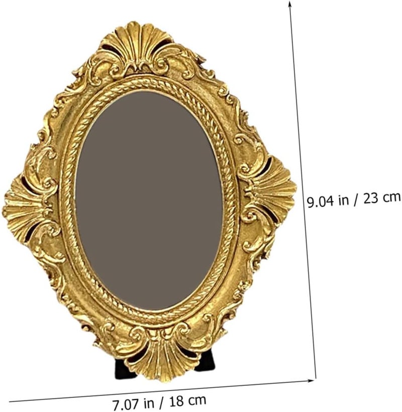 Healifty Vintage Resin Picture Frame Ornament Antique Decorative Photo Frame for Tabletop and Wall, Retro Style Resin Material, Home Décor for Bedroom and Living Room Display - Image 2