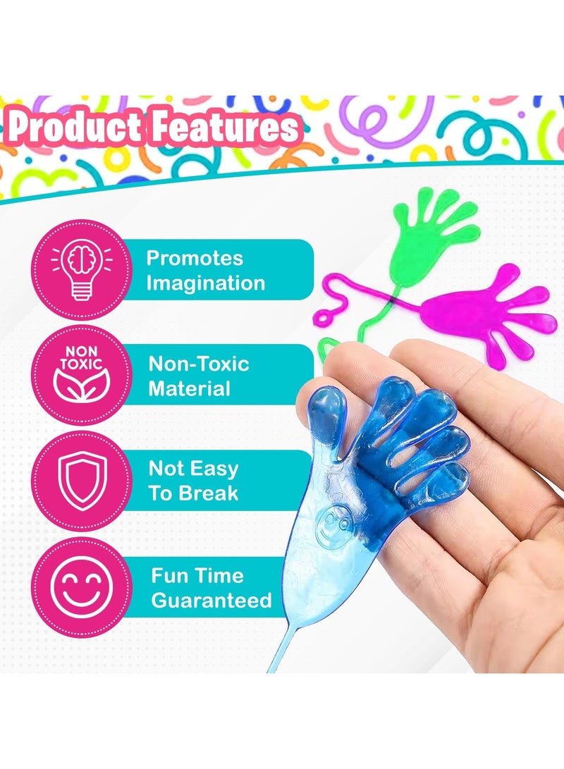 المنزل الذكي هوم سمارت لزجة اليد ألوان متنوعة للأطفال أصابع لزجة الأيدي تململ لعبة حسية لصالح الحفلات 12 قطعة - Image 2
