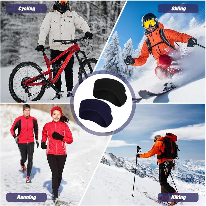 Komake Ear Warmers Headband, Fleece Earmuffs Running Headband Winter Ear Covers Moisture Wicking Ski Sport Headband for Men & Women (19.2 inches, One Size, Cycling) - Image 3