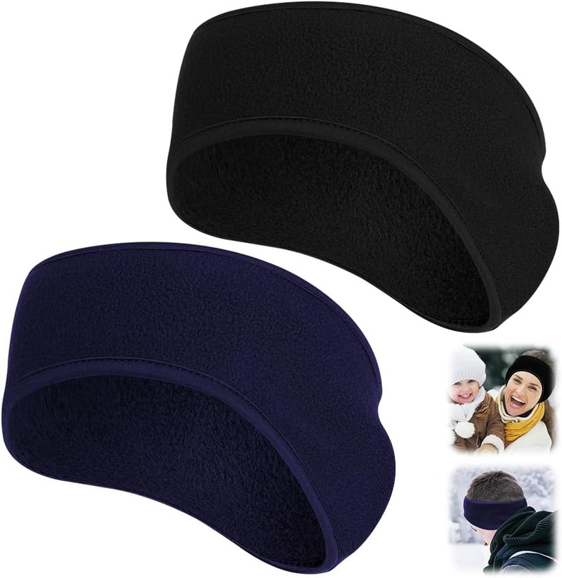 Komake Ear Warmers Headband, Fleece Earmuffs Running Headband Winter Ear Covers Moisture Wicking Ski Sport Headband for Men & Women (19.2 inches, One Size, Cycling) - Image 1