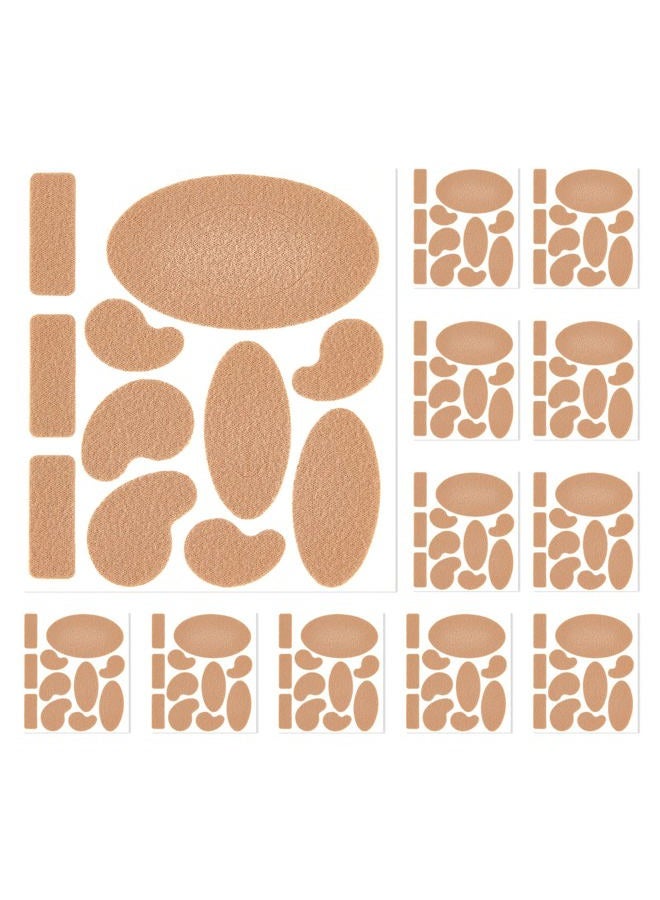 luakesa Moleskin Strips with Adhesive Blister Prevention Pads Mole Skin Tape Stickers for Feet Heel Shoes Padding,12 Sheets of 11 Shapes - Image 1