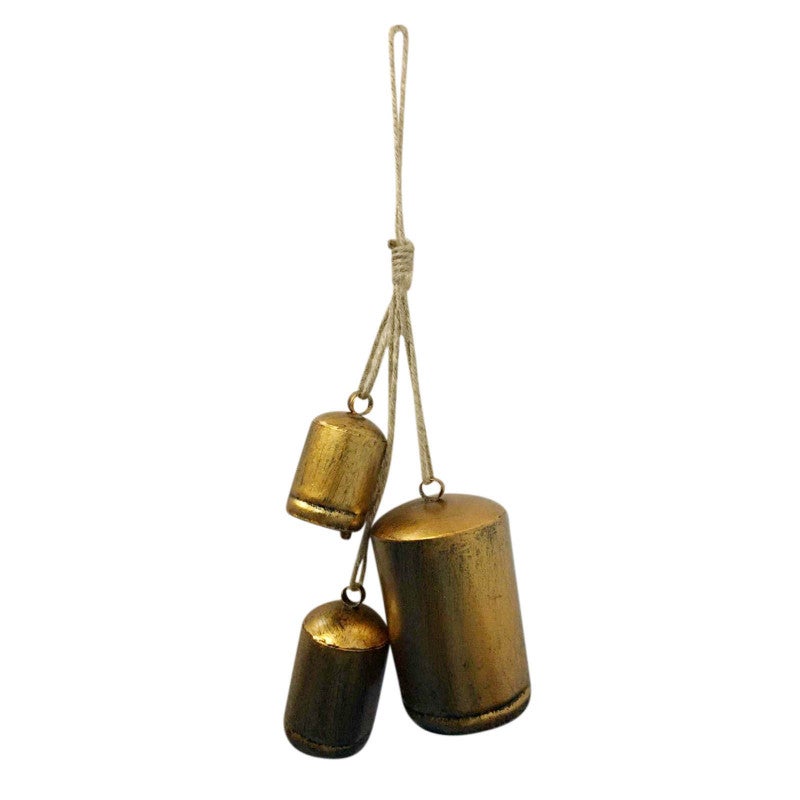 Rustic Brass Bells: Dog Themed Design - Delicate Vivid Patterns Gold Christmas Decor for Front Porch Bedroom Christmas Tree - Image 5