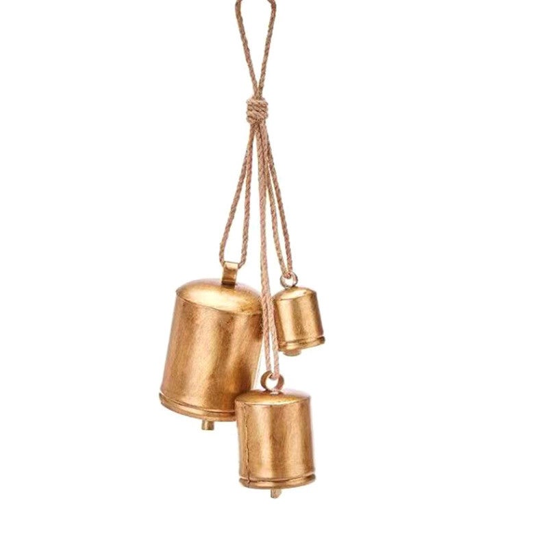 Rustic Brass Bells: Dog Themed Design - Delicate Vivid Patterns Gold Christmas Decor for Front Porch Bedroom Christmas Tree - Image 2