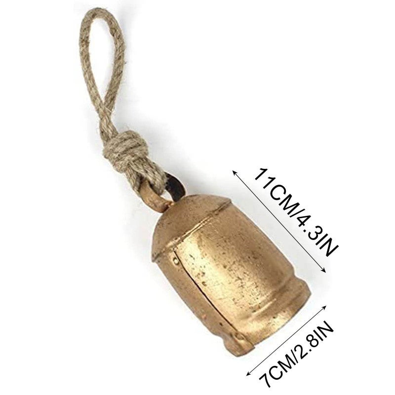 Rustic Brass Bells: Dog Themed Design - Delicate Vivid Patterns Gold Christmas Decor for Front Porch Bedroom Christmas Tree - Image 4