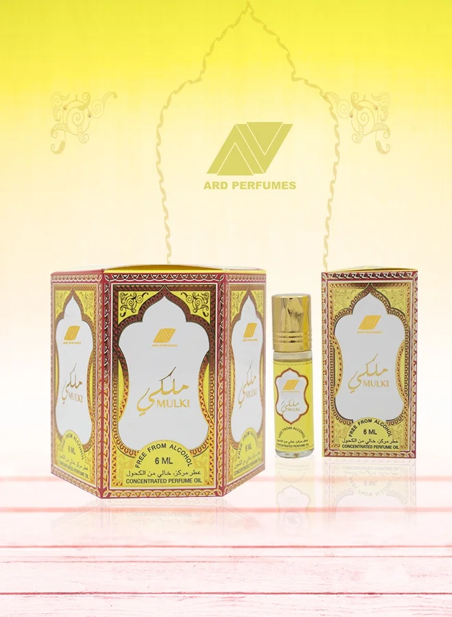 ارض العطور ملكي زيت عطر رول-أون 6 مل (عبوة من 6 قطع)
