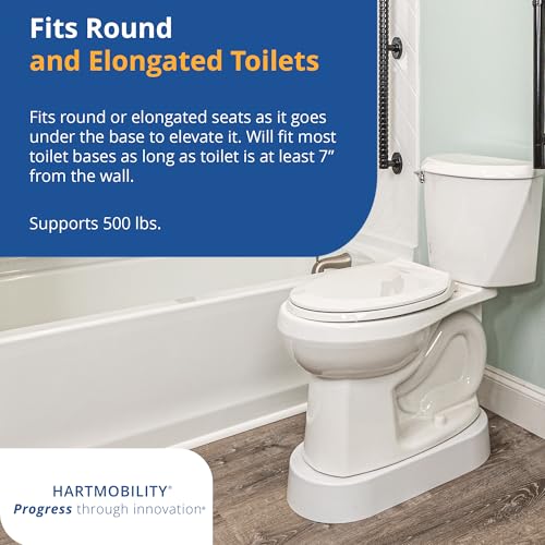 Toilevator Toilet Riser - 3.5" High Toilet Riser Base for Handicap and Elderly, Extra Tall Toilet Seat Elevator, 500 lb Capacity, Easy Install Toilet Seat Riser, Compatible with Standard Toilets - Image 4