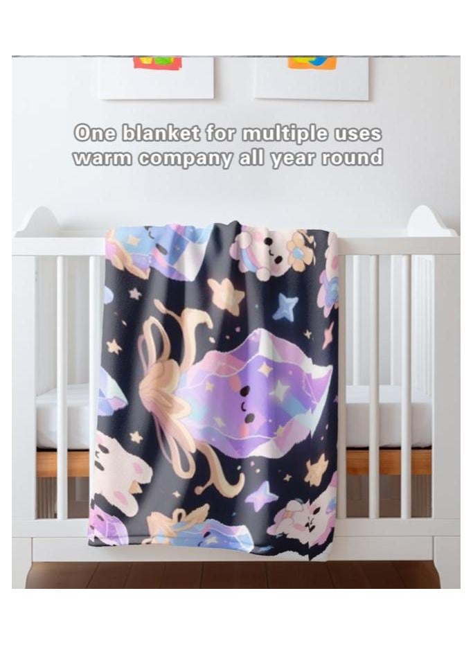 عام بطانية رقيقة من الفانيلا الكرتونية للأطفال أو الطلاب (دافئة ومريحة ومناسبة للنوم والألعاب) 100 سم * 150 سم - 74 - Image 4