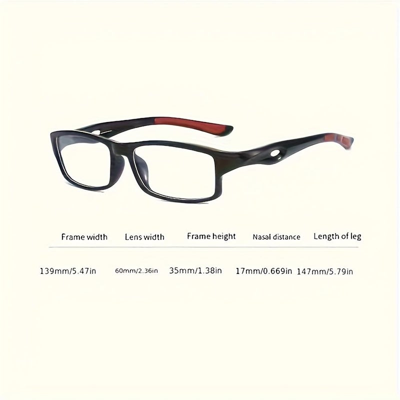 3 Pairs of Reading Glasses With Retro Square Frame And Yellow Red Accents For Daily Use - Image 3