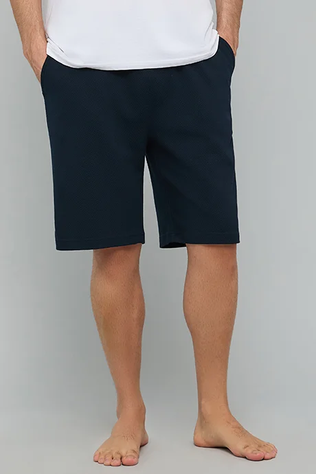 R&B Solid Lounge Shorts with Drawstring Waist