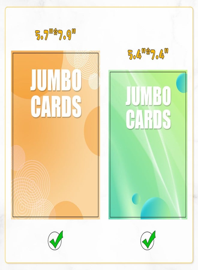 WITHYU 50 Pack Jumbo Card Sleeves for A5 3/6 Ring Binders, 5.4" x 7.4" Ultra-Clear Top-Loading Sheets, Double-Sided Design with 100 Pockets, Oversized Card Protectors - Image 2