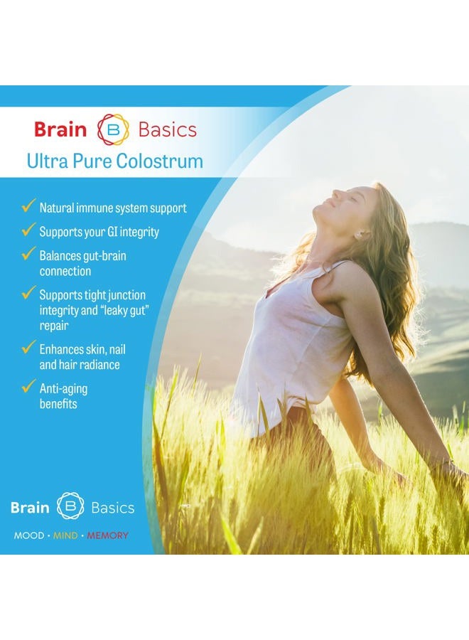 Brain-Bean Basics Ultra Pure Colostrum with Lactoferrin - Supports Immune System, Gut Health, and Sports Performance. Colostrum Powder from Grass-Fed Cows. 120 Grams - 30 Servings - Image 3