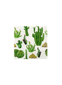 Restaurantware Restaurantware-13 Inch Paper Luncheon Napkins, 500 Cactus Design Printed Napkins - 3-Ply, Textured Edges, White Paper Decorated Napkins, Soft And Strong, For Parties Or Catering Events  - Image 1