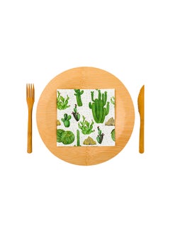Restaurantware Restaurantware-13 Inch Paper Luncheon Napkins, 500 Cactus Design Printed Napkins - 3-Ply, Textured Edges, White Paper Decorated Napkins, Soft And Strong, For Parties Or Catering Events  - Image 3