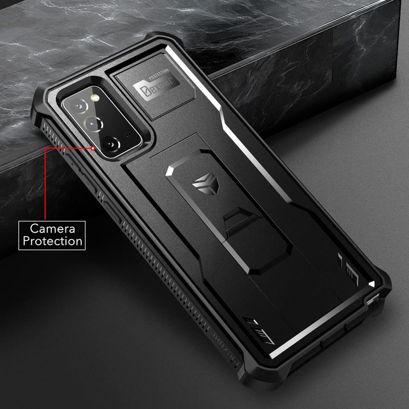 Dexnor for Samsung Galaxy Note 20 5G Case, [Built in Screen Protector and Kickstand] Heavy Duty Military Grade Protection Shockproof Protective Cover for Samsung Galaxy Note 20 Black - Image 5