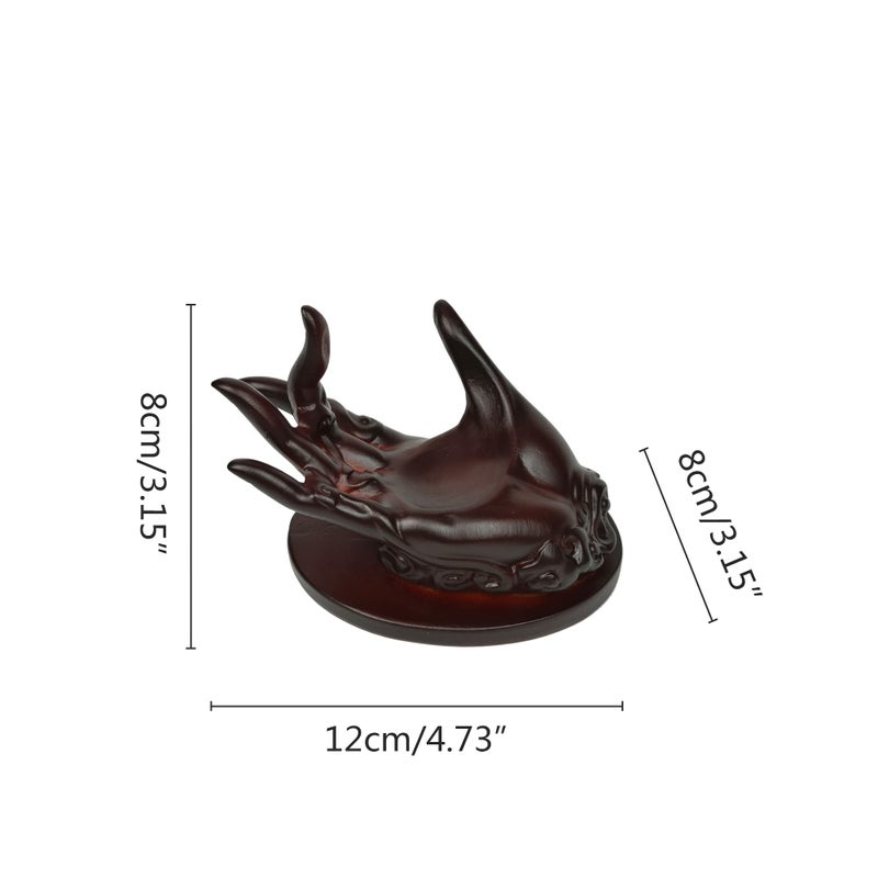 OmyLens Hand Shape Crystal Ball Stand Sphere Display, Natural Healing Feng Shui Glass Orb Holder Base Statue Decoration, for 30mm-60mm Sphere - Image 2