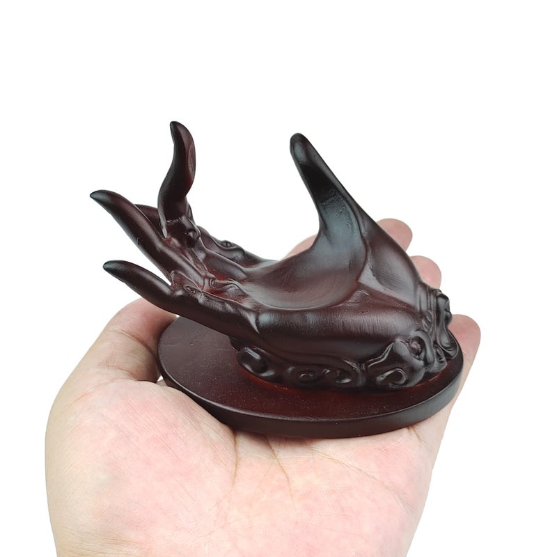 OmyLens Hand Shape Crystal Ball Stand Sphere Display, Natural Healing Feng Shui Glass Orb Holder Base Statue Decoration, for 30mm-60mm Sphere - Image 3