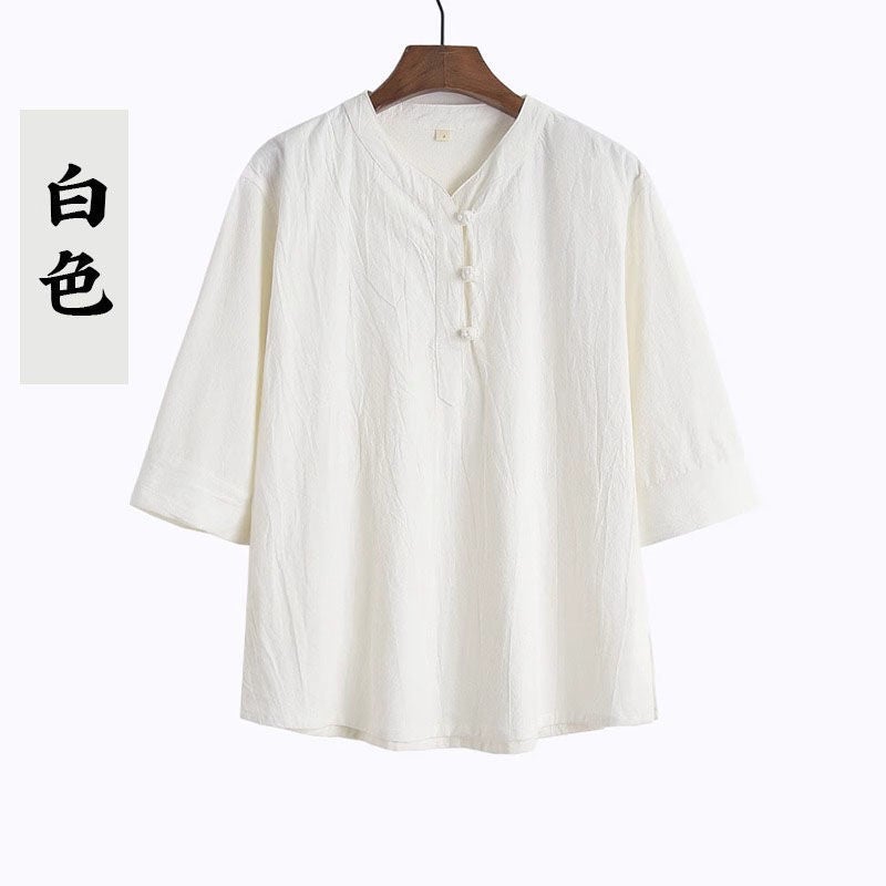 Taoist Jusin Clothing Men's Temple Meditation Zen Clothing Women's Cotton Linen Style Zen Style Tang Suit National Tide suit - Image 1