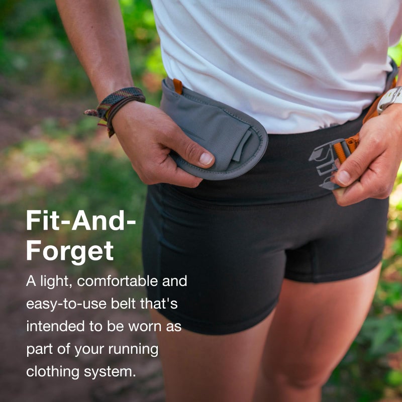 Osprey Duro Dyna LT Hydration Waist Pack for Running, Phantom Grey/Toffee Orange, Extended Fit - Image 3