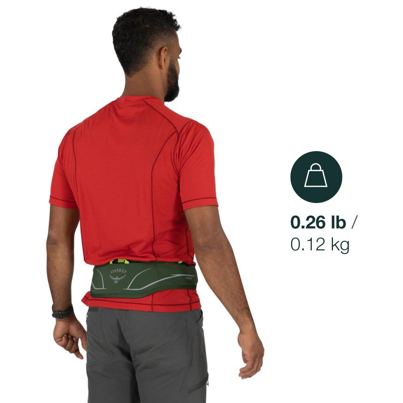 Osprey Duro Dyna LT Hydration Waist Pack for Running, Phantom Grey/Toffee Orange, Extended Fit - Image 2