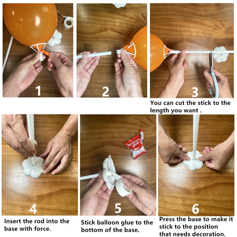 Efay Balloon Stand Kit, 15 pack Balloon Stick Holder with Base for Table Top Centerpiece Party Decoration, Reusable Balloon Column Stand Suit for Happy Birthday/Graduation/Wedding Parties - Image 3
